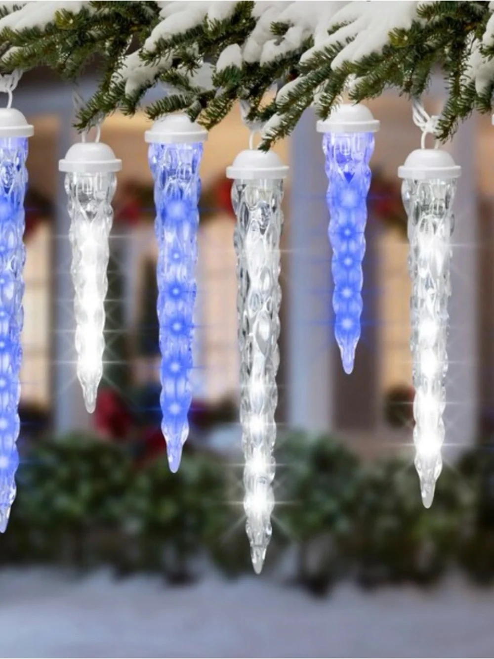 ShootingStar Icy Blue Icicle Light String - Set of 10 (5 boxes available)